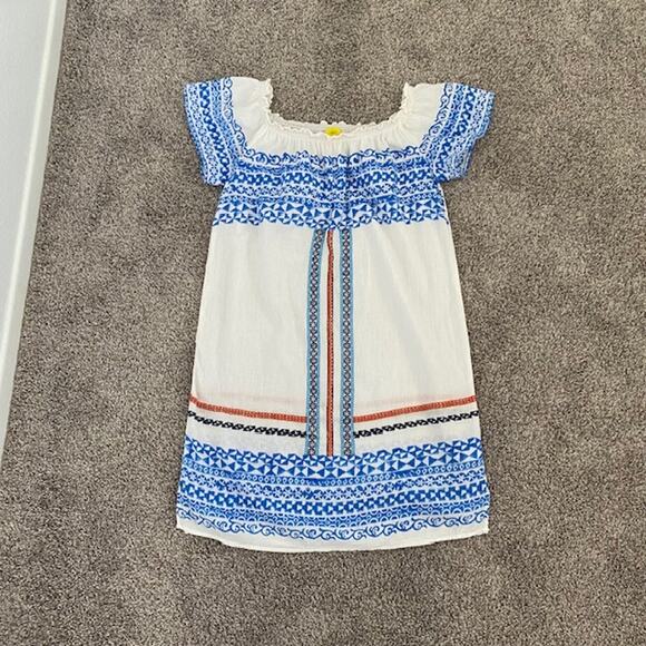 Roller Rabbit Athena Gaetan Dress White Embroidered Puff Sleeve Women's Small - Picture 2 of 12